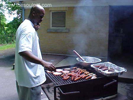 Alpha Brother gettin' his grill on!